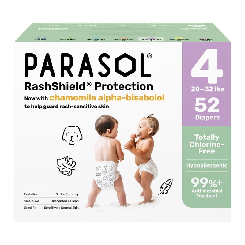 Parasol Clear+Dry Natural Diapers Size 4/L - 26x4pcs Parasol
