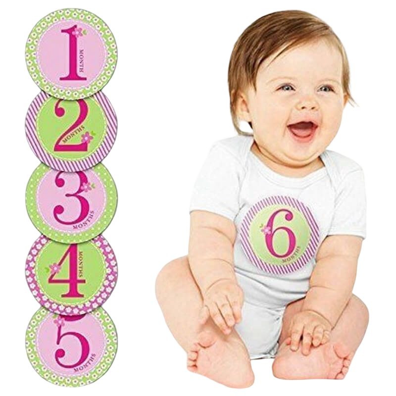 Pearhead First Year Belly Stickers - Pink