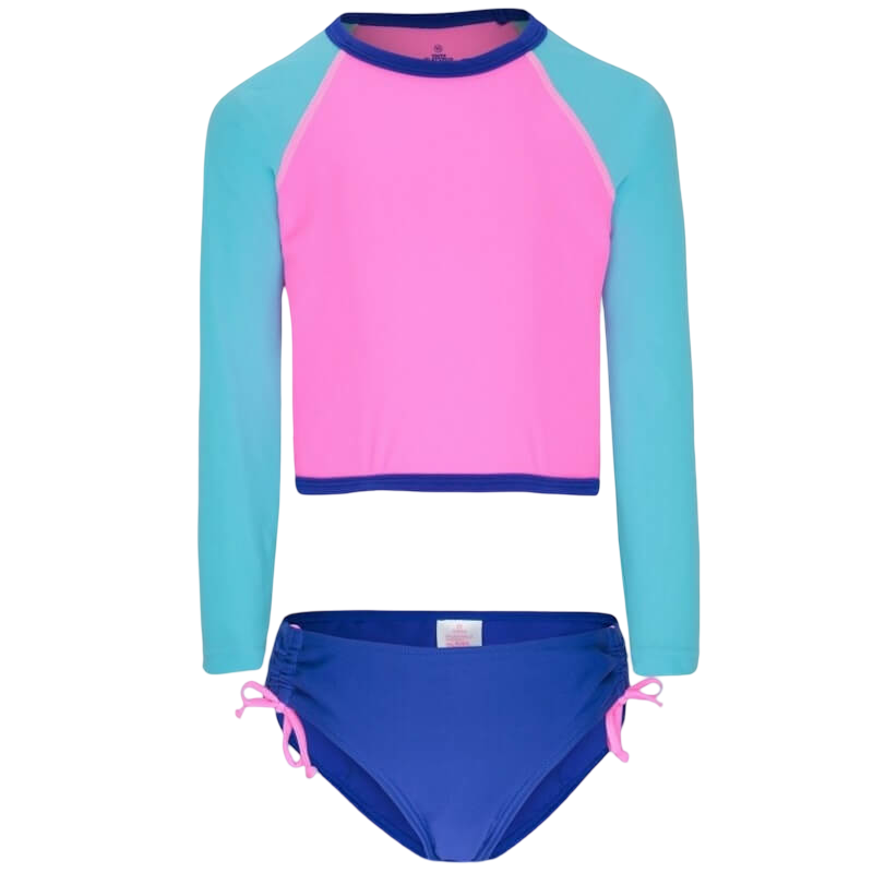 Platypus Inky Block UPF50+ Cropped Rashie LS Bikini