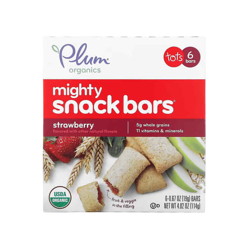 Plum Organics Mighty Snack Bars Tots Strawberry 6 Bars 0.67 oz (19 g) Each