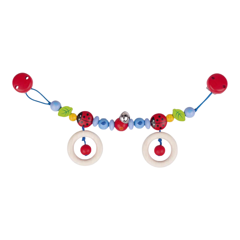 Heimess Pram Chain with Clips - Ladybird