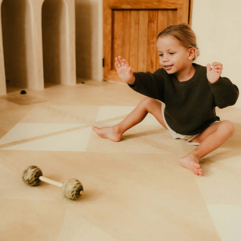 Toddlekind Premium Foam Play Mats 120x180cm - Kyte Collection - Wheat