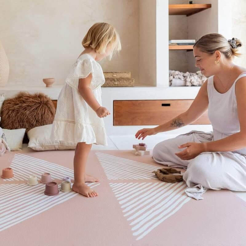 Toddlekind Prettier Playmat 120x180cm - Sandy Lines Collection - Sea Shell