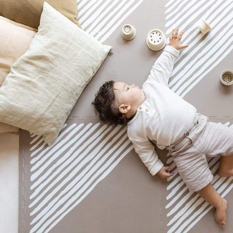 Toddlekind Prettier Playmat 120x180cm - Sandy Lines Collection - Tan