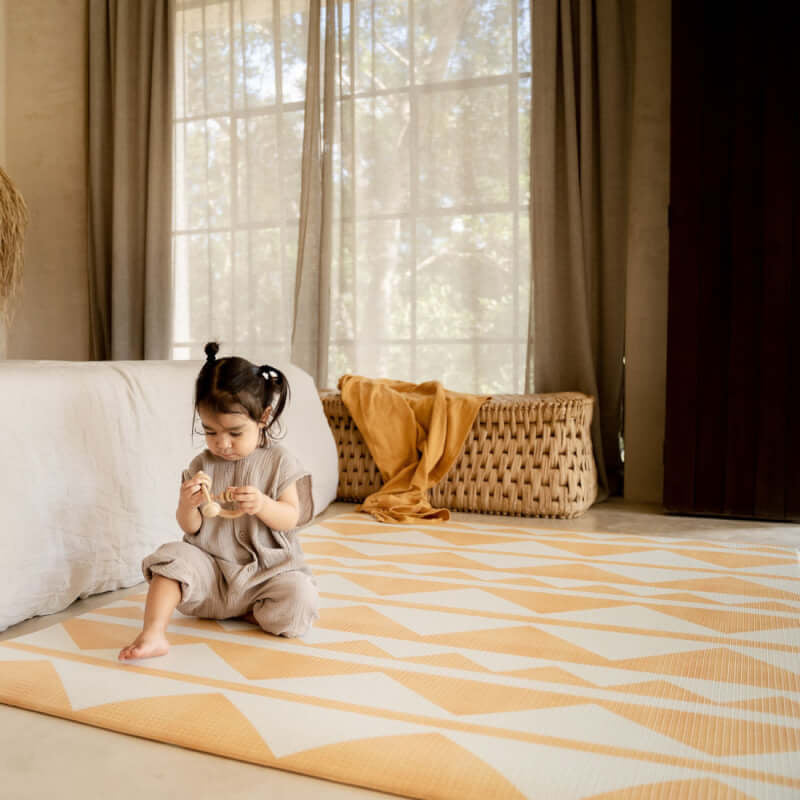 Toddlekind Prettier Reversible Play Rug 140x200cm - Sahara Sun