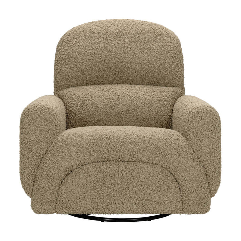 Babyletto Rainbow Recliner and Swivel Glider - Latte Teddy Loop