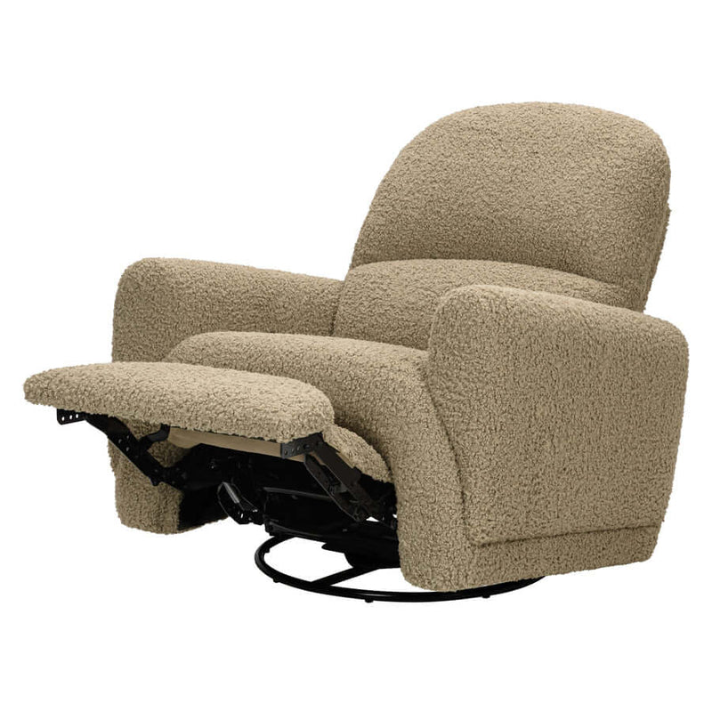 Babyletto Rainbow Recliner and Swivel Glider - Latte Teddy Loop