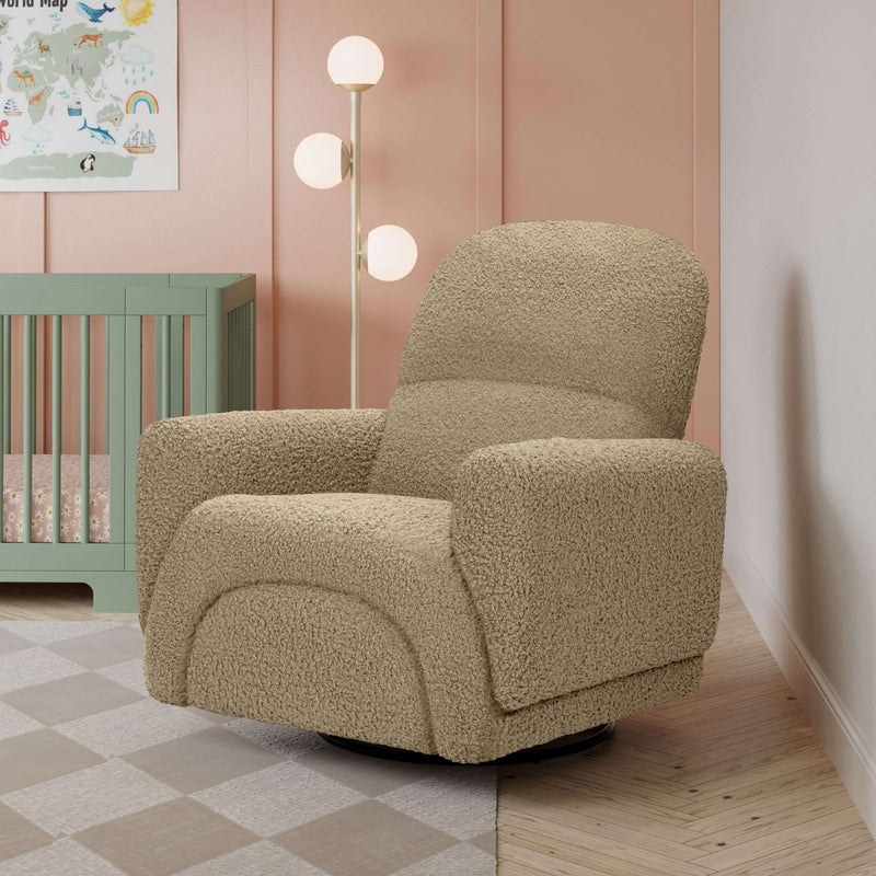 Babyletto Rainbow Recliner and Swivel Glider - Latte Teddy Loop