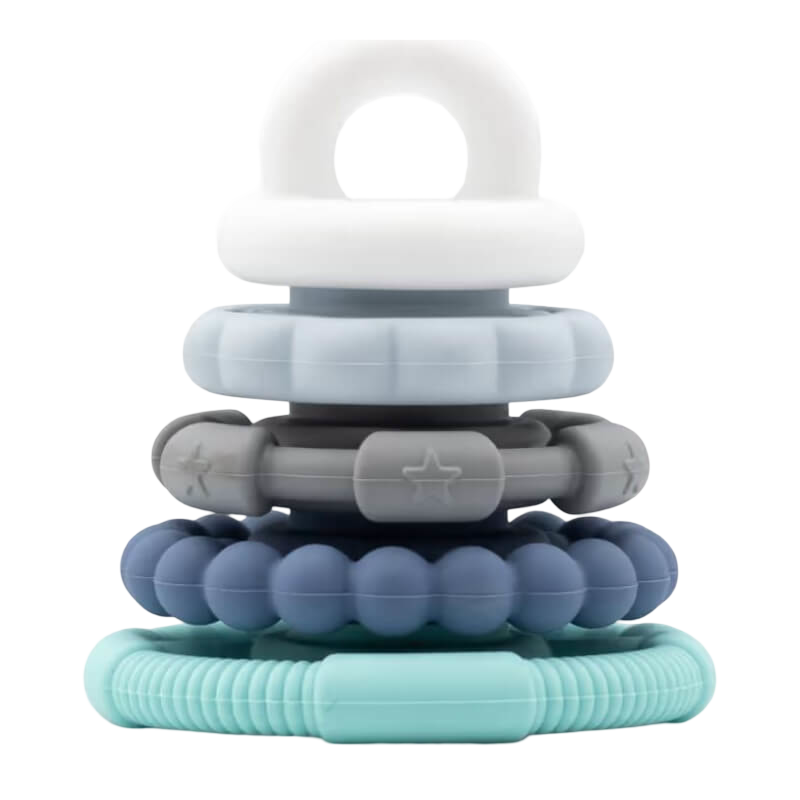 Jellystone Designs Rainbow Stacker and Teether Toy - Ocean