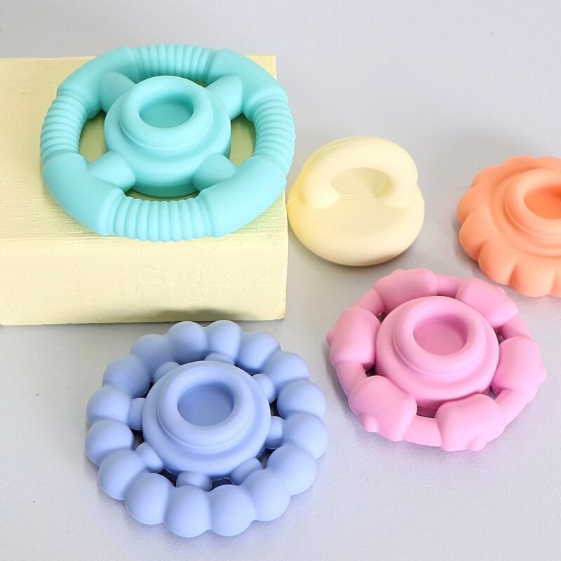 Jellystone Designs Rainbow Stacker and Teether Toy - Pastel