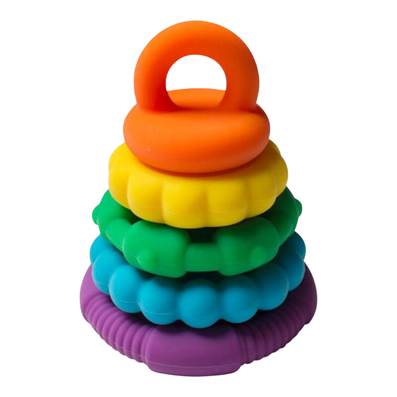 Jellystone Designs Rainbow Stacker and Teether Toy - Rainbow Bright