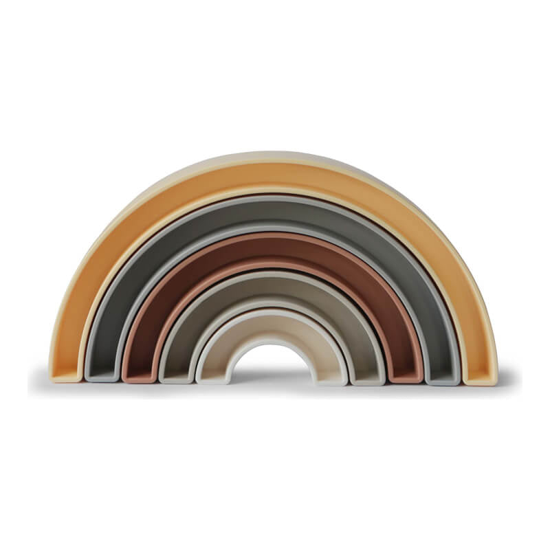 Mushie Rainbow Stacker Toy