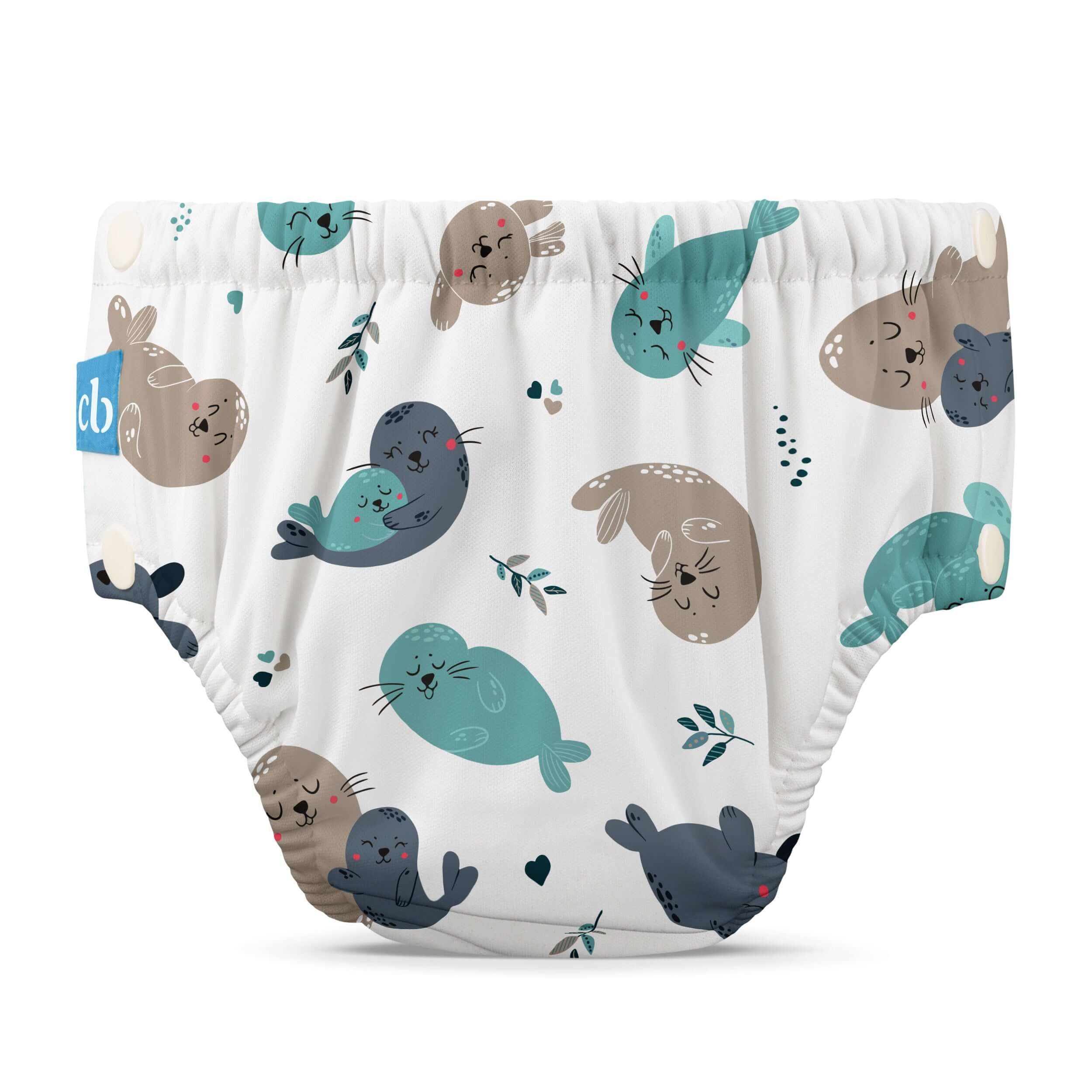 Charlie Banana Reusable Swim Diaper Snaps - Seally