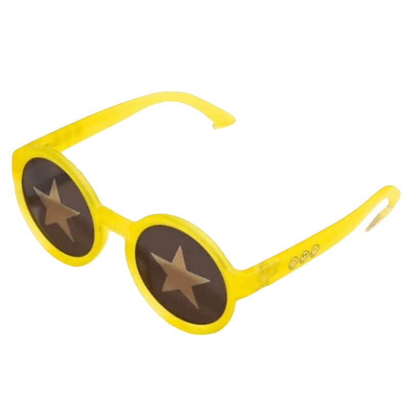 Smiley World Round Kids Sunglasses (3-5 yrs)- Yellow / Star