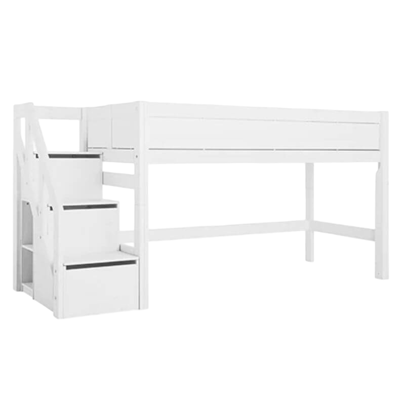 LIFETIME Kidsrooms Semi High Bed with Step Ladder 90x200cm