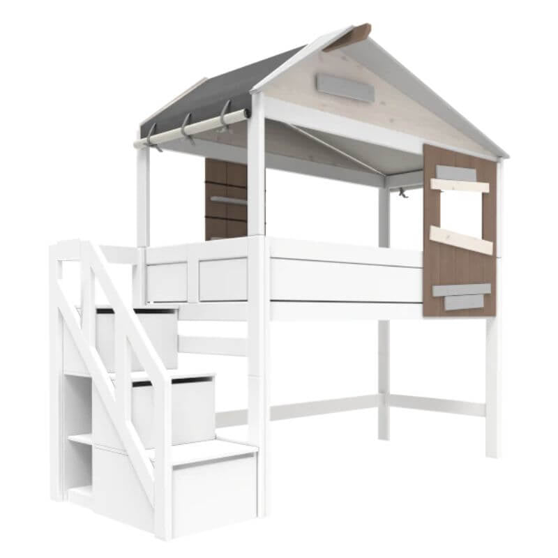 LIFETIME 兒童房半高小屋床 - 隱藏式床 90x200厘米