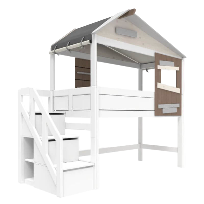 LIFETIME 兒童房半高小屋床 - 隱藏式床 90x200厘米
