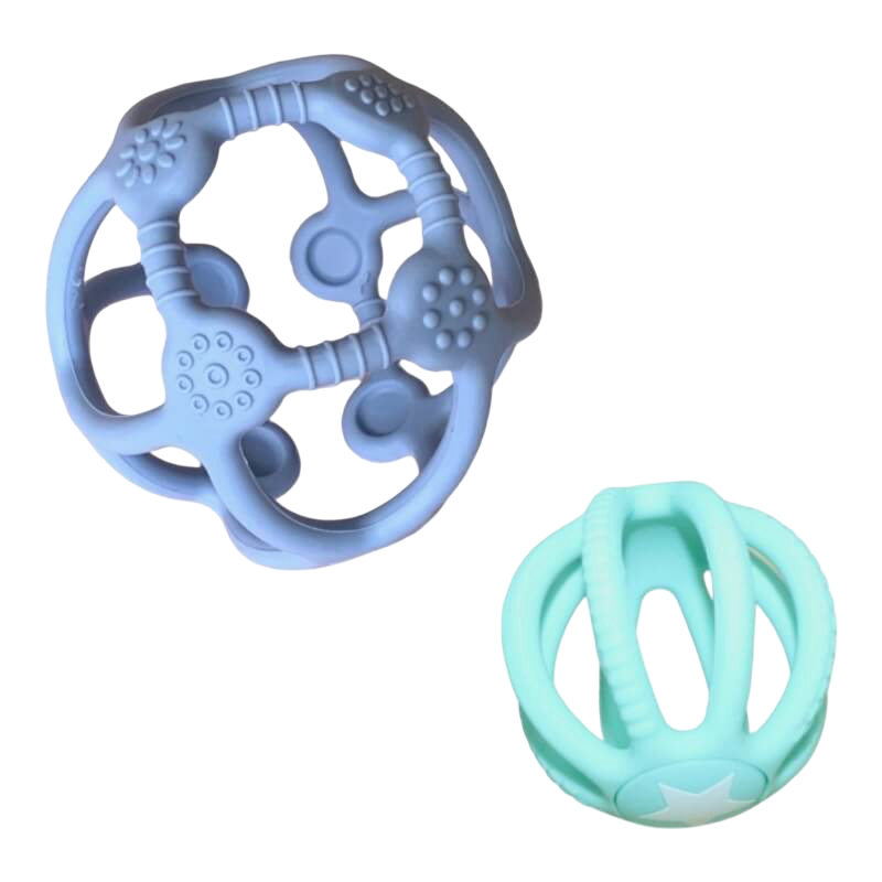Jellystone Designs Sensory Ball & Fidget 2-Pack - Soft Blue & Soft Mint