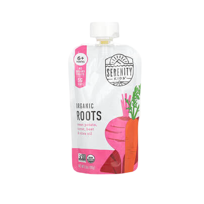 Serenity Kids Organic Roots 6+ Months Sweet Potato Carrot Beet & Olive Oil 3.5 oz (99 g)