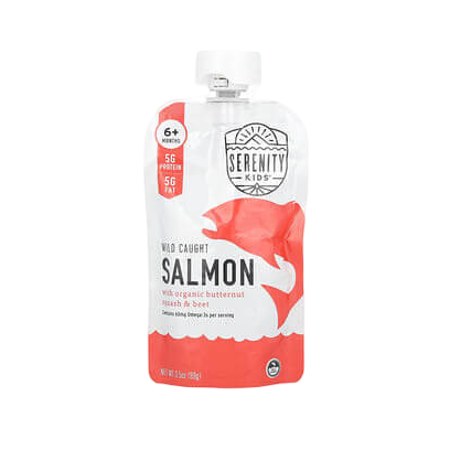 Serenity Kids Salmon with Organic Butternut Squash & Beet 6+ Months 3.5 oz (99 g)