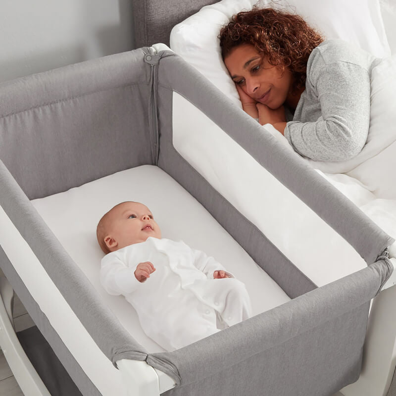 Shnuggle Air Bedside Crib - Dove Grey