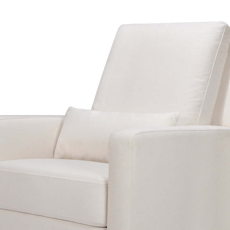 Babyletto Sigi Recliner & Glider - Performance Cream Eco-Weave with Light Wood Base