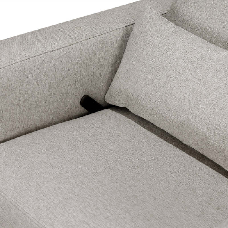 Babyletto Sigi Recliner & Glider - Performance Grey Eco-Weave with Light Wood Base