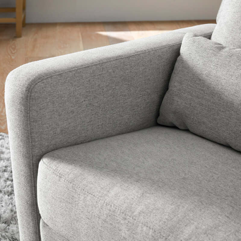 Babyletto Sigi Recliner & Glider - Performance Grey Eco-Weave with Light Wood Base