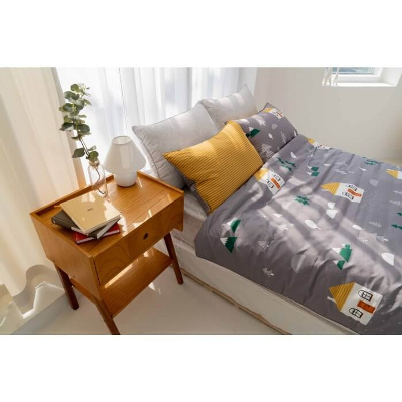 Jadaloo Anti-Dustmite Single Bed Duvet Set - Maison Gray