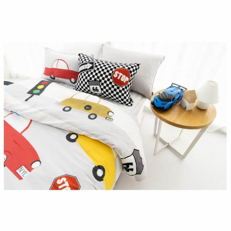 Jadaloo Anti-Dustmite Single Bed Duvet Set - Racing Cars