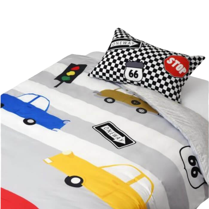 Jadaloo Anti-Dustmite Single Bed Duvet Set - Racing Cars