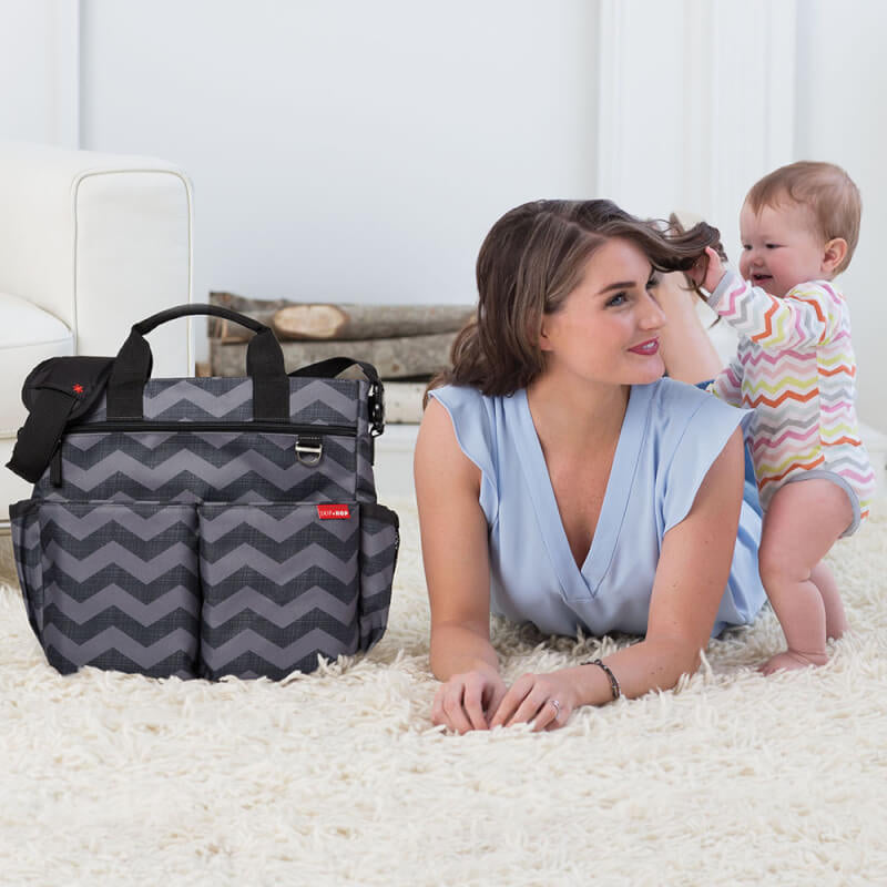 Skip Hop Duo Signature Diaper Bag - Tonal Chevron
