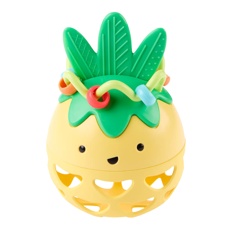 Skip Hop 農場攤位滾動式鳳梨搖鈴嬰兒玩具