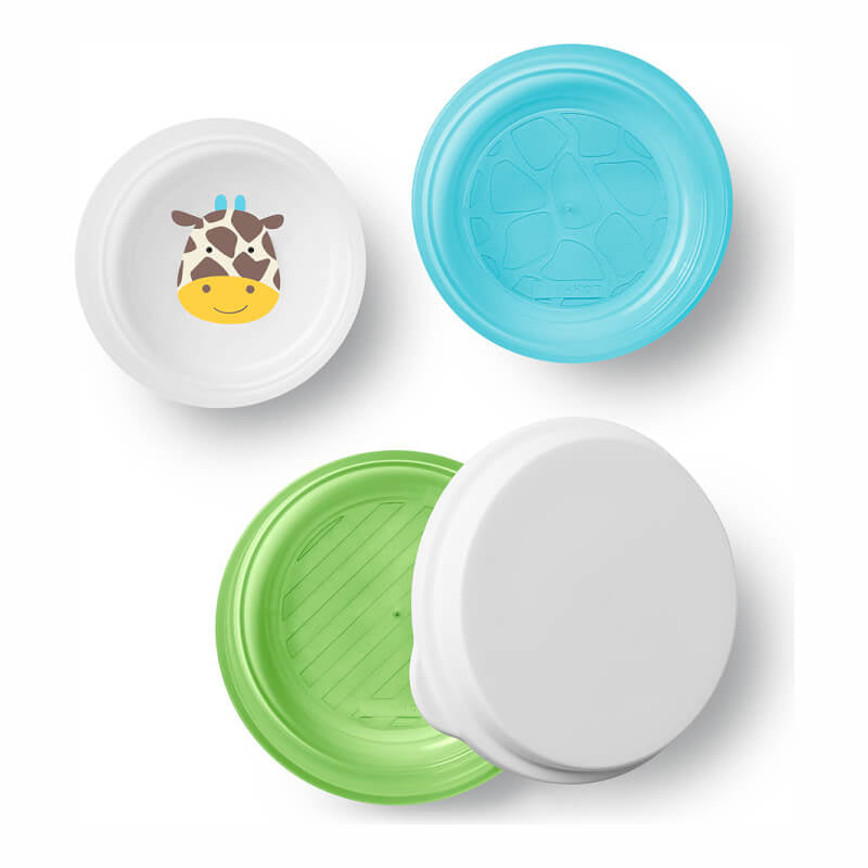 Skip Hop Zoo Smart Serve Non-Slip Bowls - 3 Pack