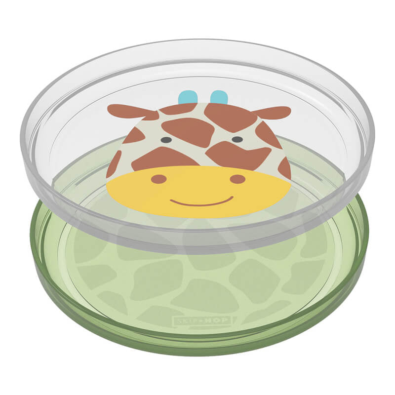 Skip Hop Zoo Smart Serve 防滑餐盤 - 2 個裝