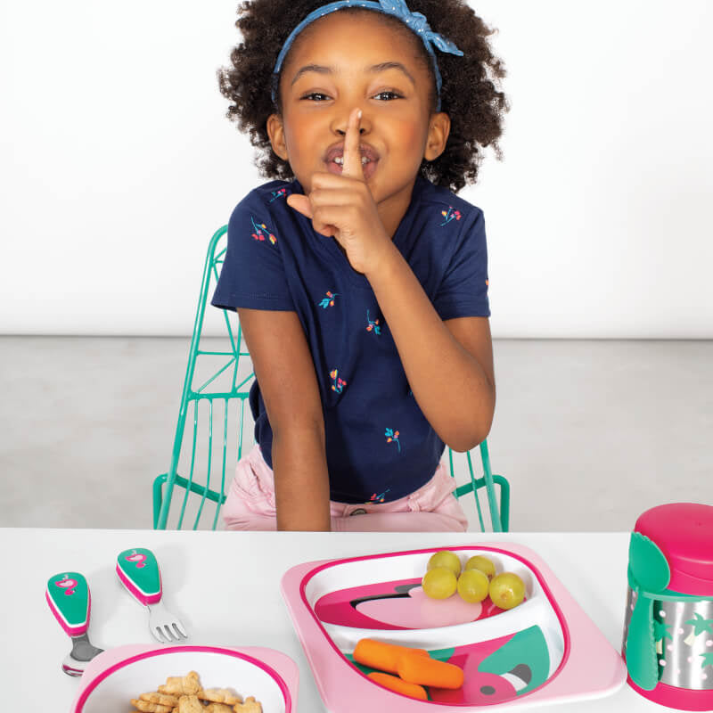 Skip Hop Zootensils Fork & Spoon - Flamingo