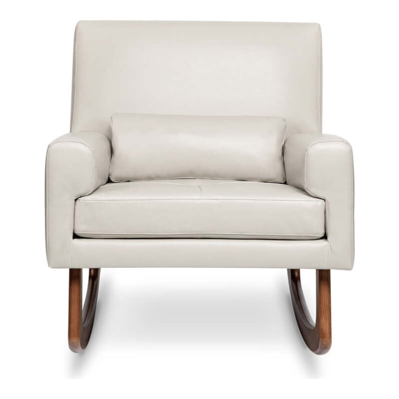 Babyletto Sleepytime Rocker - PU Taupe Vegan Leather w/ Walnut Legs