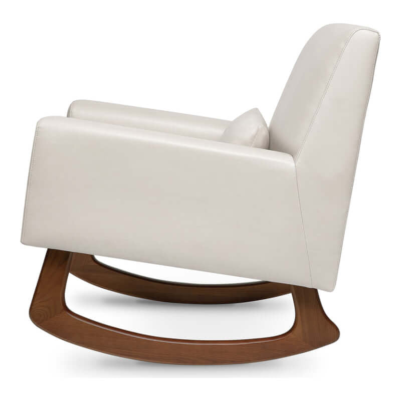 Babyletto Sleepytime Rocker - PU Taupe Vegan Leather w/ Walnut Legs