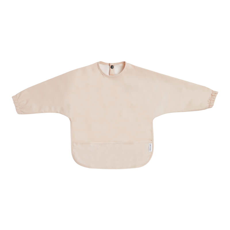 Milk It Baby Sleeved Bib - Coral Pink