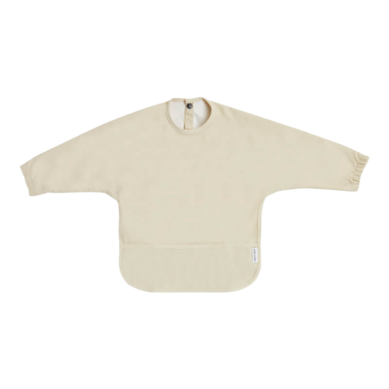 Milk It Baby Sleeved Bib - Safari Beige