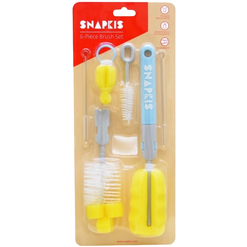 Snapkis 6-Piece Brush Set (Yellow)