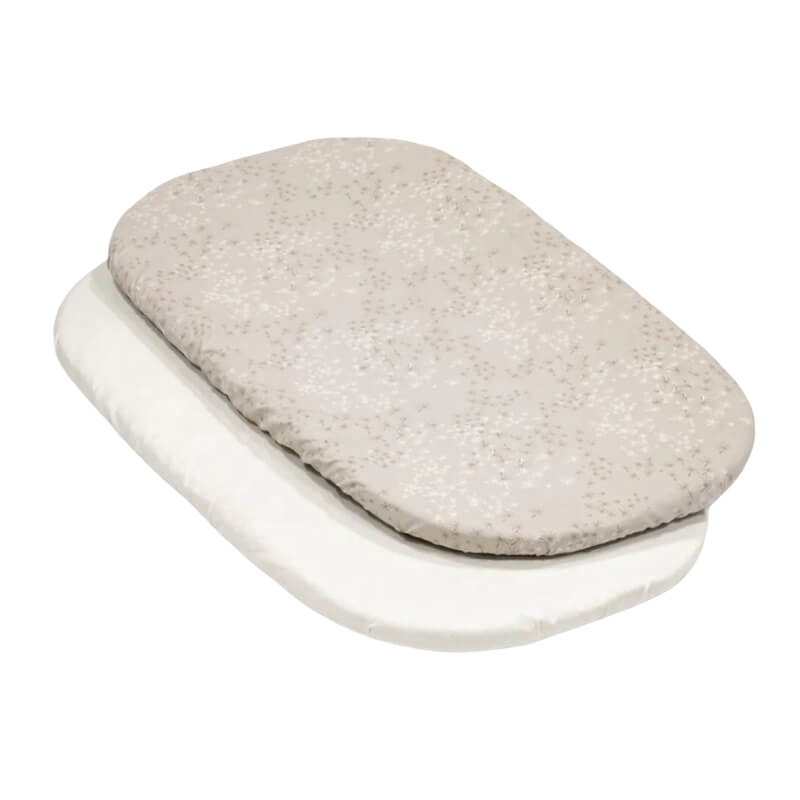 Stokke® Snoozi™ Fitted Sheets (2-Pack) - Dandelion Beige / Vanilla Cream