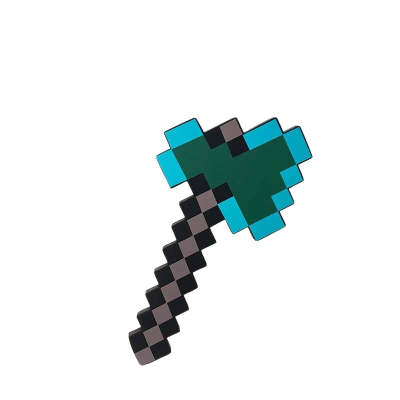 Pixel Art Toy Soft EVA Foam Toy - Blue Axe 40cm