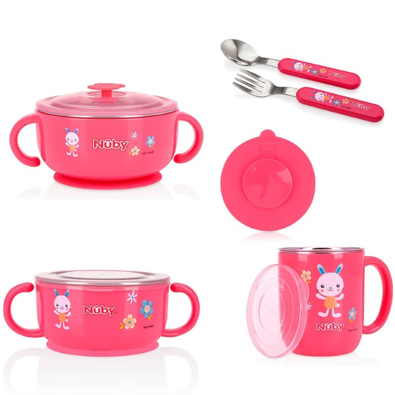 Nuby Stainless Steel Feeding Set