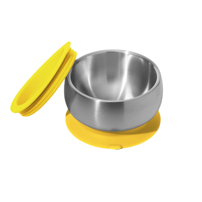 Avanchy Stainless Steel Suction Baby Bowl + Air-Tight Lid