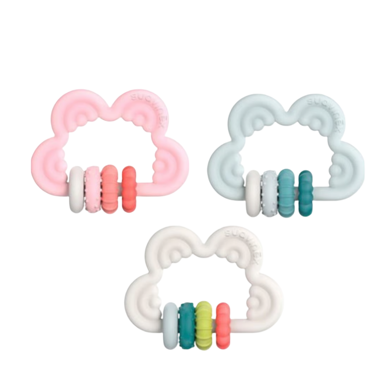 Suavinex Cloud Silicone Educational Teething Ring