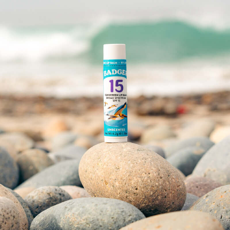 Badger Sunscreen Lip Balm SPF 15 Unscented