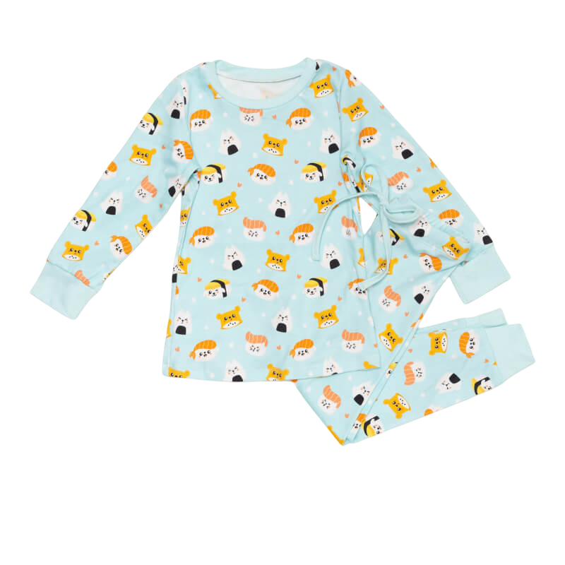 Cotton Pigs Sushi Animals Organic PJ Set