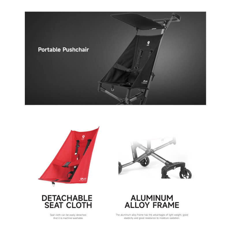 QPlay T18 Portable Pushchair - Red