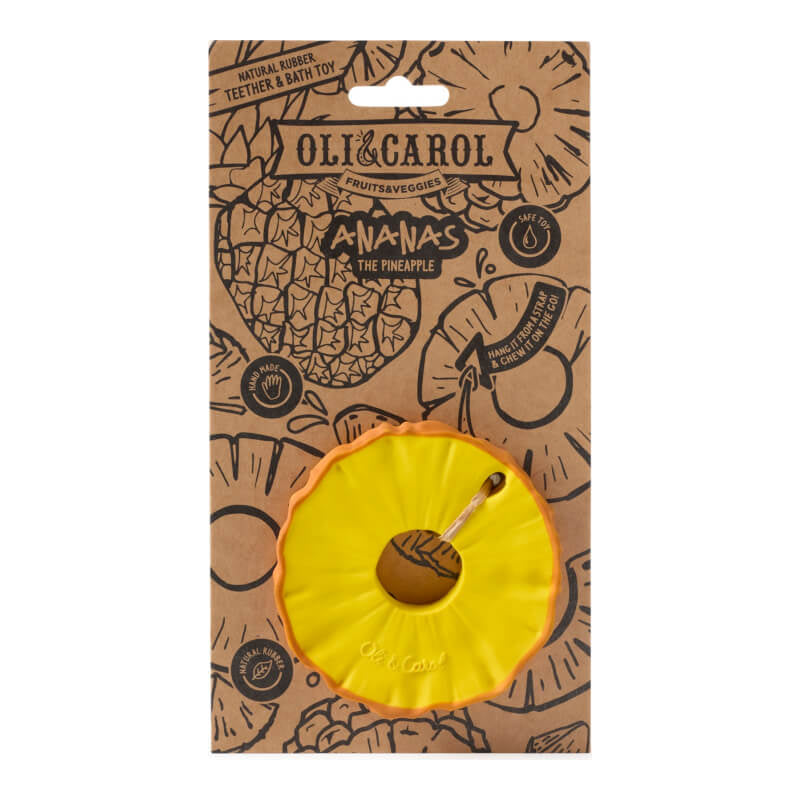 Oli&Carol Teether & Bath Toy - Fruits & Veggies - Ananas The Pineapple